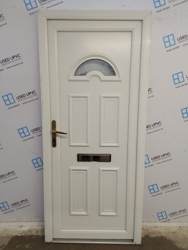 Used White Upvc Front Door 900mm x 2050mm 0685