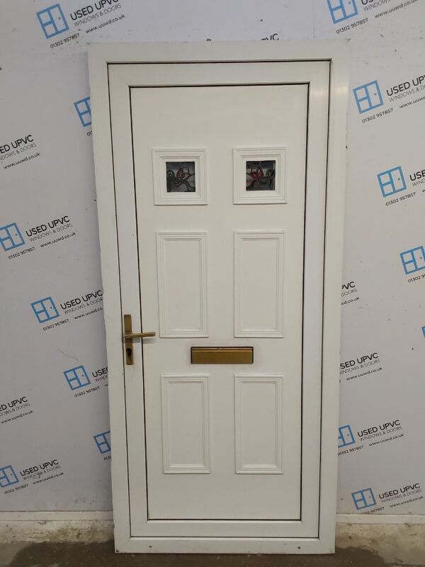 Used White Upvc Front Door 930mm x 2020mm 0494