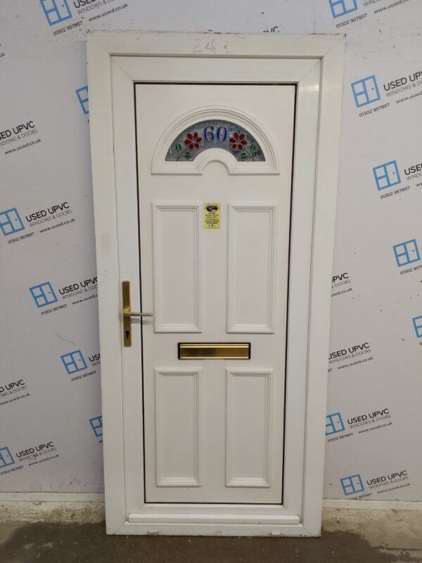 Used White Upvc Front Door 930mm x 2025mm 0462