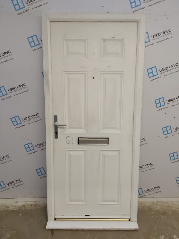 Used White Composite Front Door 925mm x 2040mm 0516