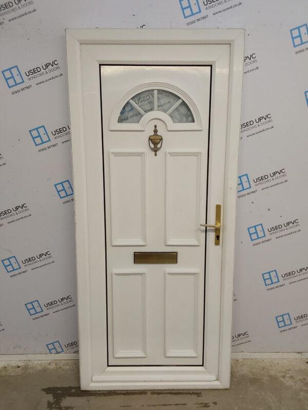 Used White Upvc Front Door 900mm x 2035mm 0430