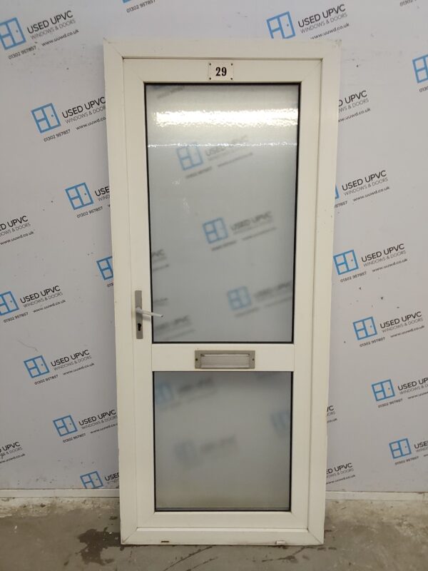 Used White Upvc Front Door 895mm x 2100mm 0333