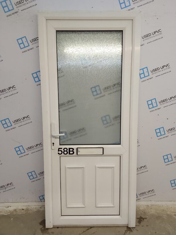 Used White Upvc Front Door 905mm x 2070mm 0281