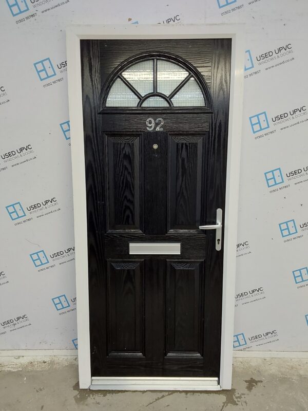 Used Black Composite Front Door 900mm x 2010mm 0263