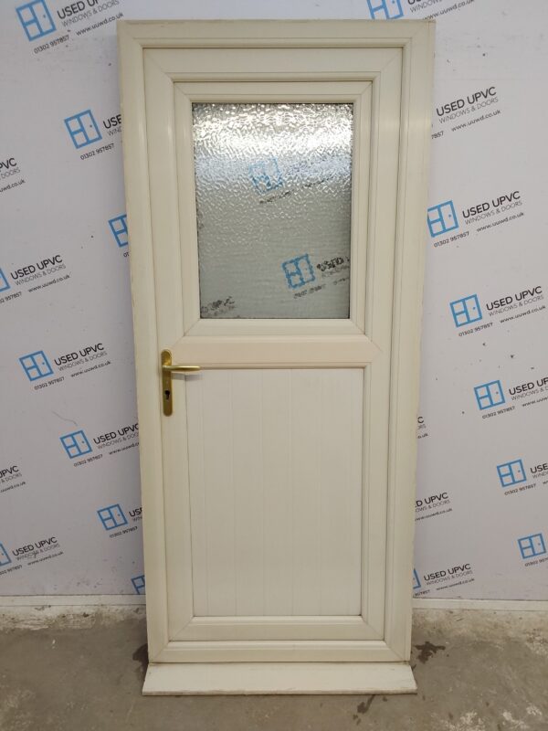 Used Cream Upvc Stable Door 920mm x 2100mm (Reduce To 900mm) 0226