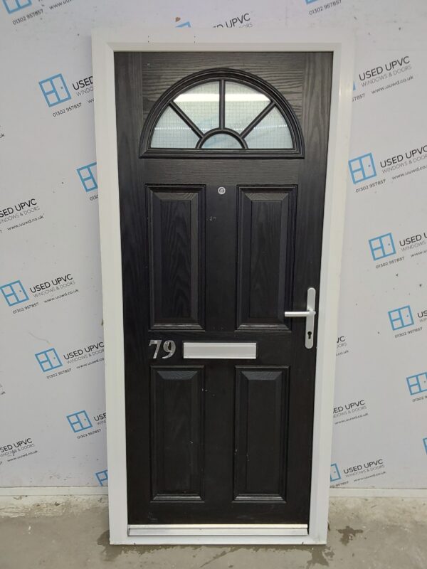 Used Black Composite Front Door 910mm x 2010mm 0184