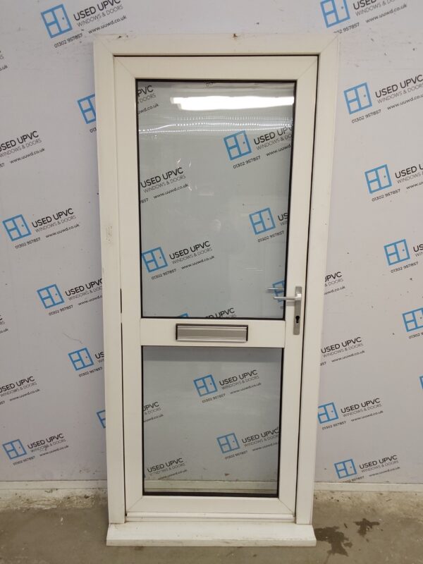 Used White Upvc Front Door 905mm x 2060mm 0120