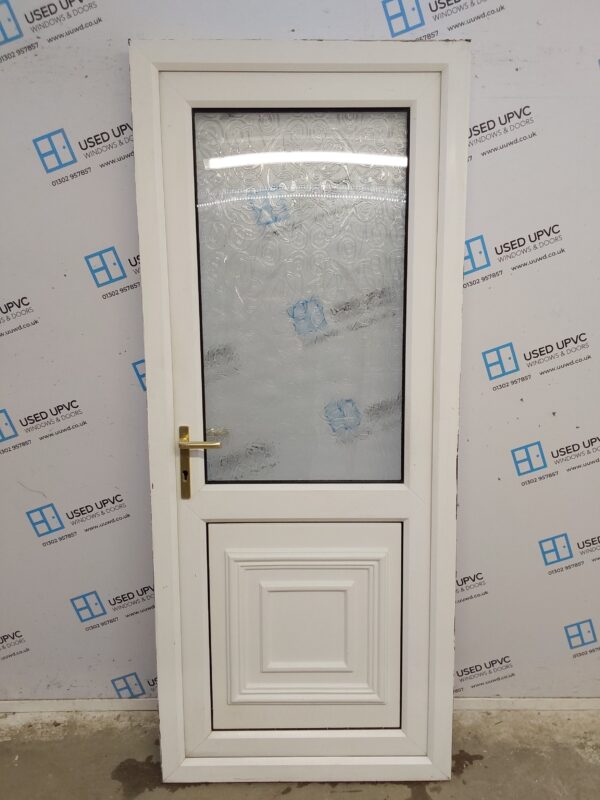 Used White Upvc Back Door 865mm x 2070mm 0045