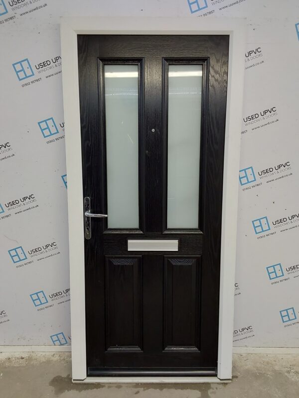 Used Black Composite Front Door 950mm x 2055mm 0027