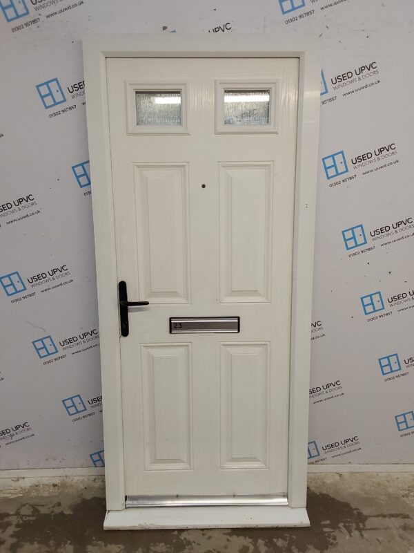 Used White Composite Front Door 900mm x 2015mm 0544