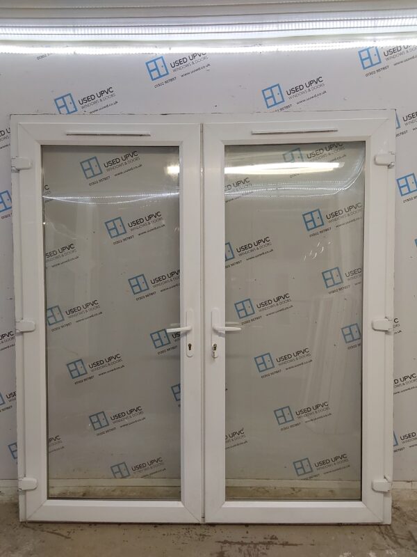 Used White Upvc French Doors 1895mm x 2070mm EA7