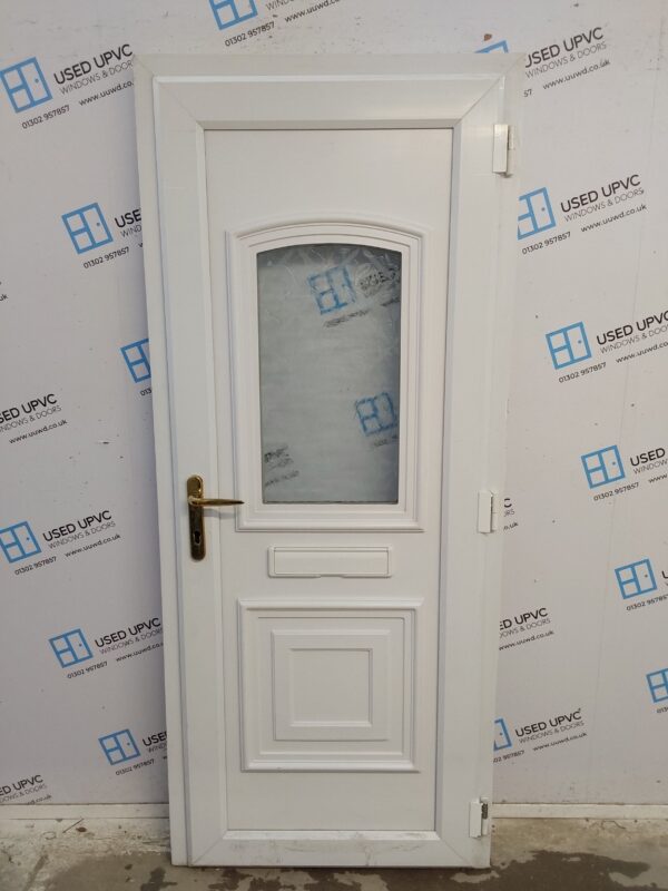 Used White Upvc Front Door (outwards opening) 845mm x 1990mm C7D017