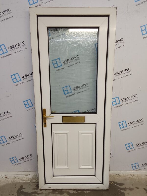 Used White Upvc Front Door 840mm x 2025mm C7D041