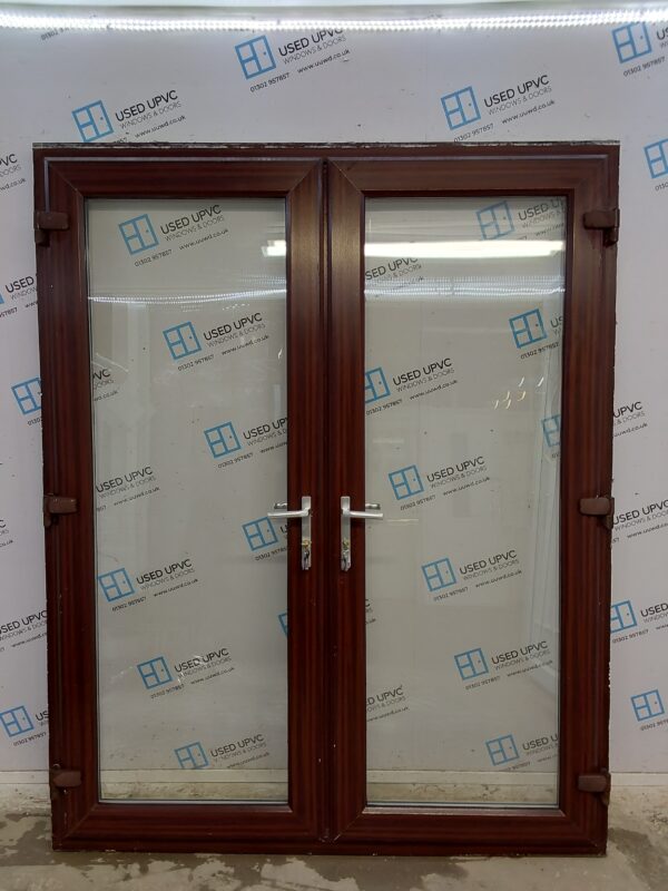 Used Woodgrain Upvc French Doors 1635mm x 2055mm EA1