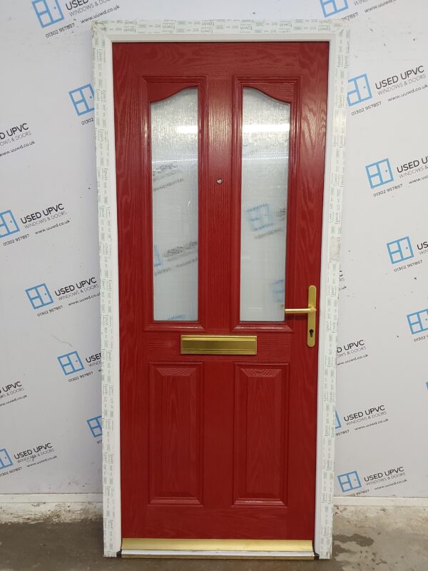 Brand New Red Composite Front Door 925mm x 2075mm C1ND86