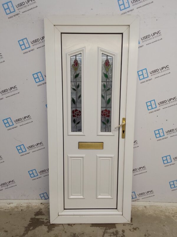 Used White Upvc Front Door 850mm x 2055mm 0537