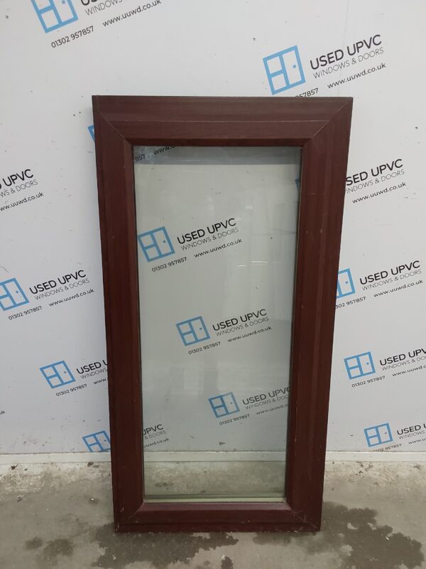 Used Rosewood Upvc Window 665mm x 1310mm C2126