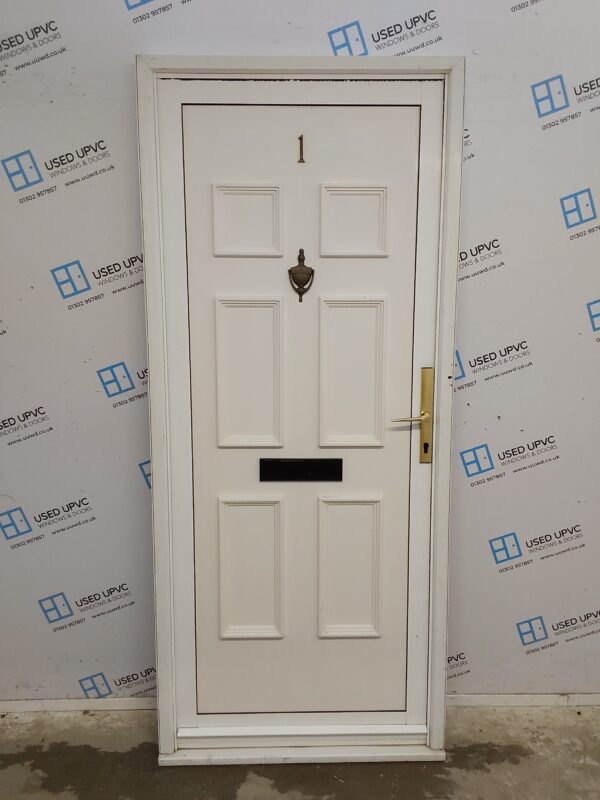 Used White Upvc Front Door 905mm x 2105mm 0239