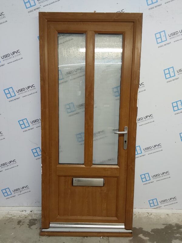 Used Oak Upvc Front Door 875mm x 2025mm 0094