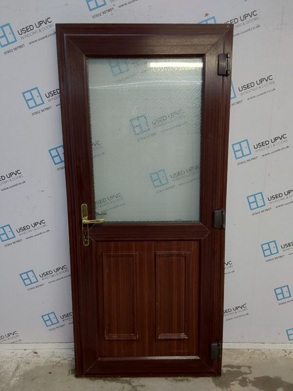 Used Woodgrain Upvc Back Door (outwards opening) 890mm x 1995mm C10D15