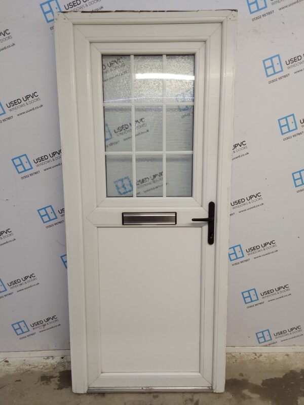 Used White Upvc Front Stable Door 900mm x 2090mm (reduce to 880mm) 0537