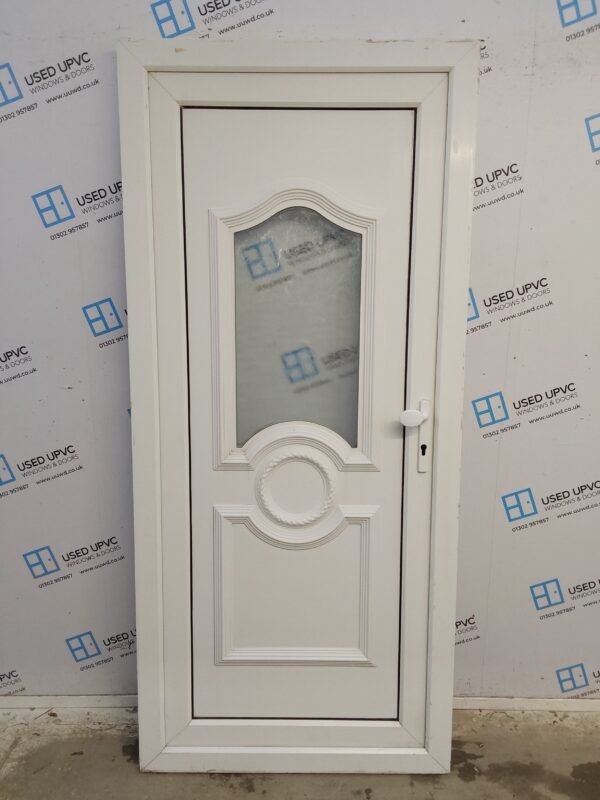 Used White Upvc Back Door 925mm x 2045mm C10D18