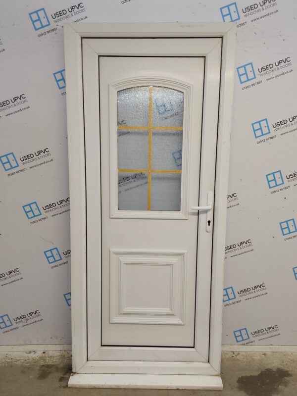 Used White Upvc Back Door 920mm x 2085mm (reduce to 900mm) C10D38