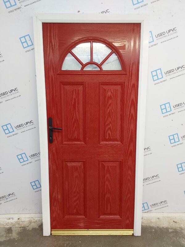 Used Red Composite Back Door 950mm x 2020mm 0453