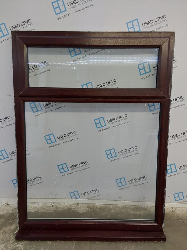 Used Rosewood Upvc Window 1245mm x 1645mm LW0032