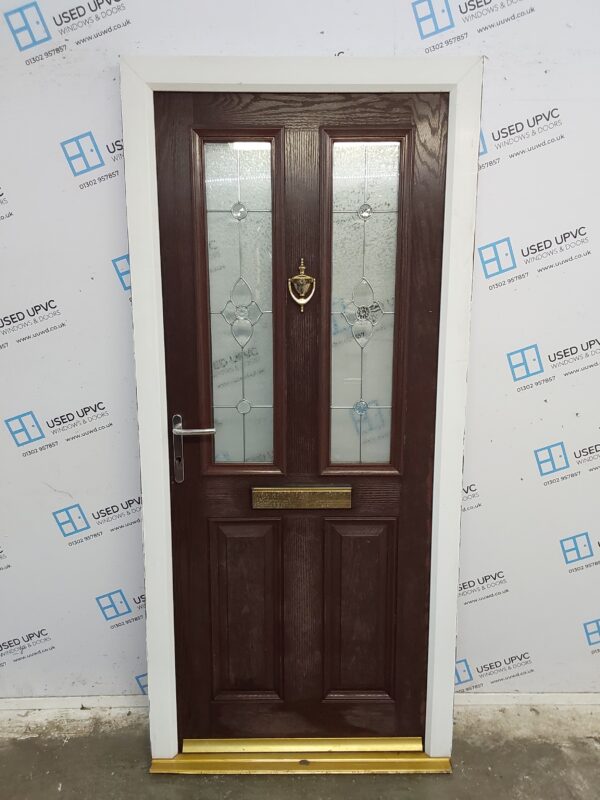 Used Brown Composite Front Door 925mm x 2040mm C7D011