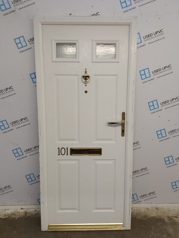 Used White Composite Front Door 895mm x 2030mm C7D031