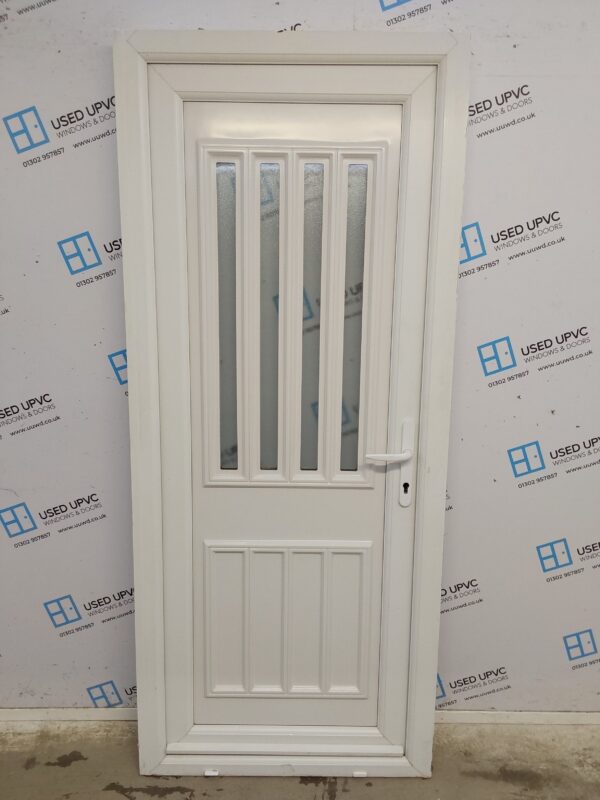 Used White Upvc Back Door 860mm x 2020mm C7D037