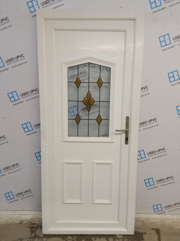 Used White Upvc Back Door 910mm x 2080mm C7D017