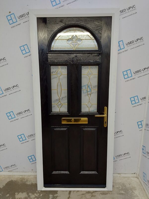 Used Black Composite Front Door 915mm x 2055mm C10D67