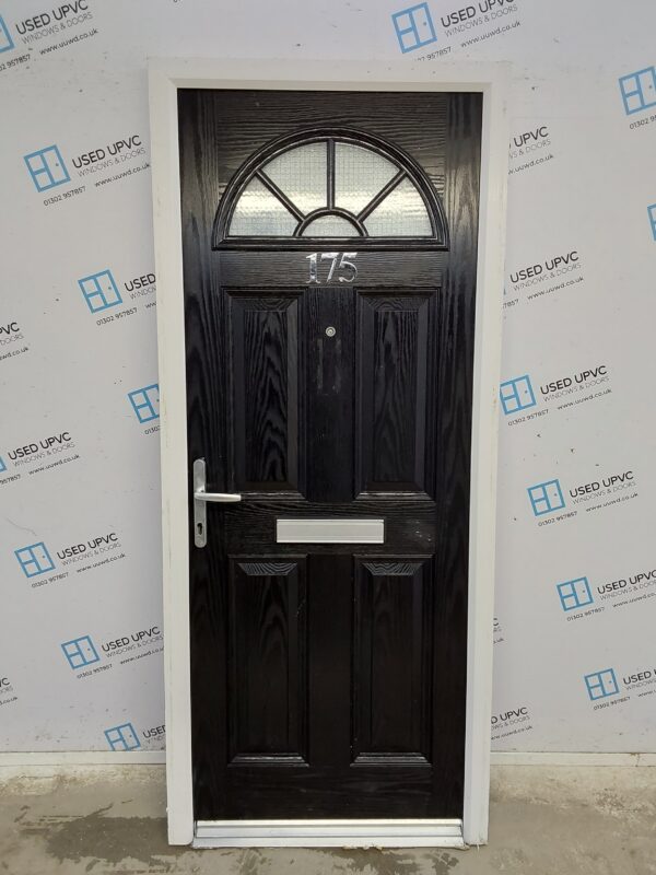 Used Black Composite Front Door 890mm x 2065mm C7D043