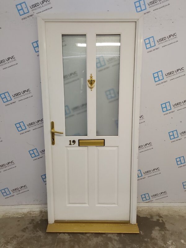 Used White Composite Front Door 930mm x 2085mm C7D050