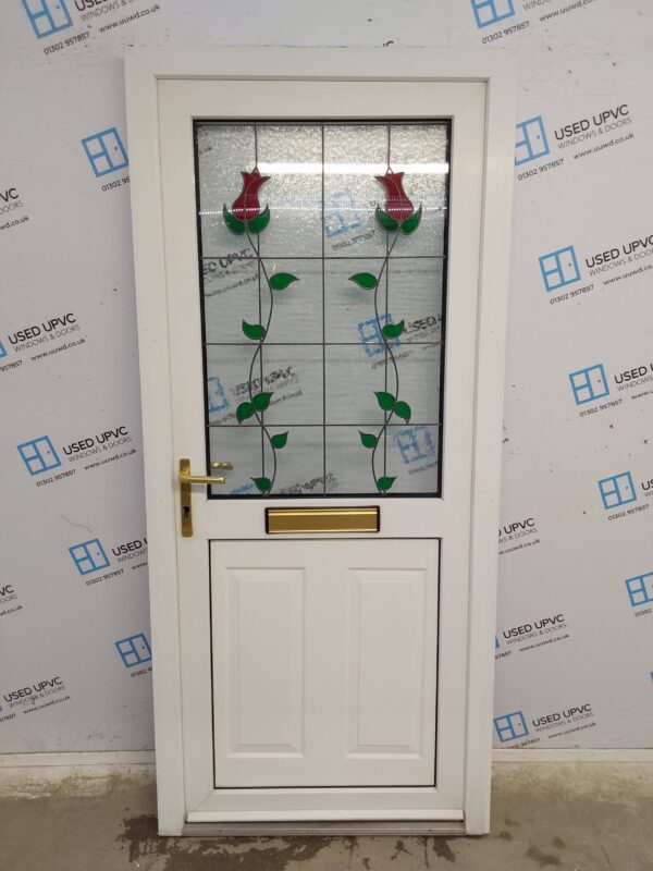 Used White Upvc Front Door 915mm x 2040mm 0449