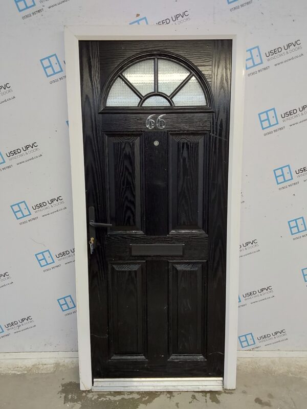 Used Black Composite Front Door 900mm x 1985mm 0430