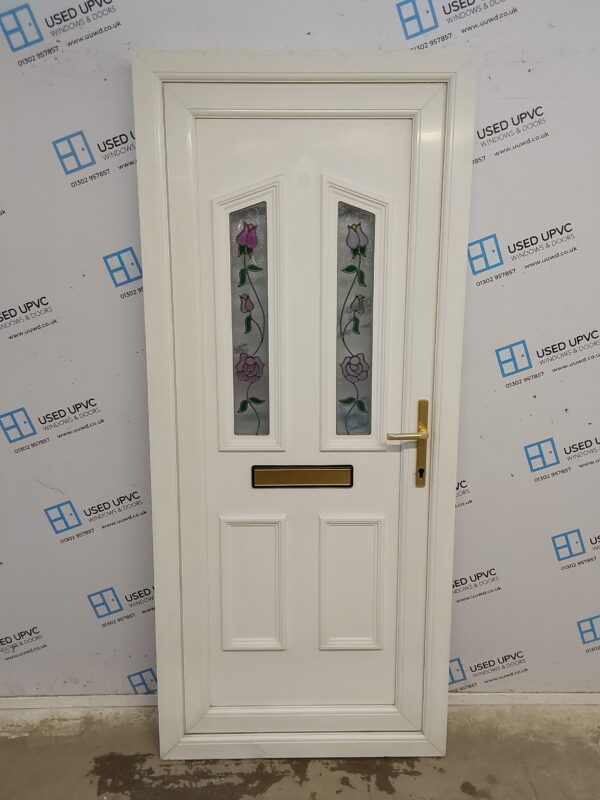 Used White Upvc Front Door 890mm x 2050mm 0364