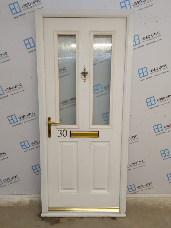 Used White Composite Front Door 920mm x 2110mm 0156