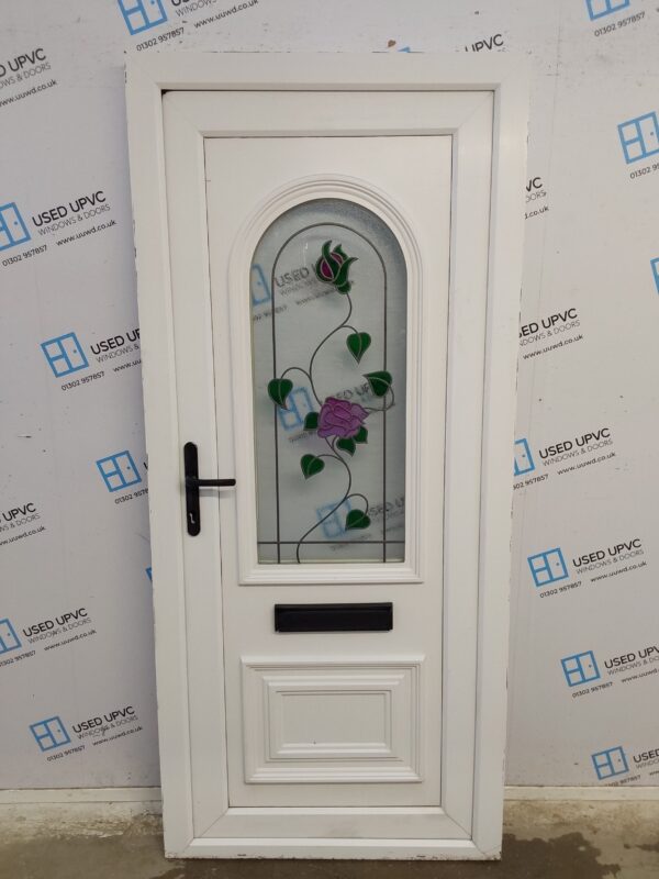 Used White Upvc Front Door 900mm x 2005mm 0087