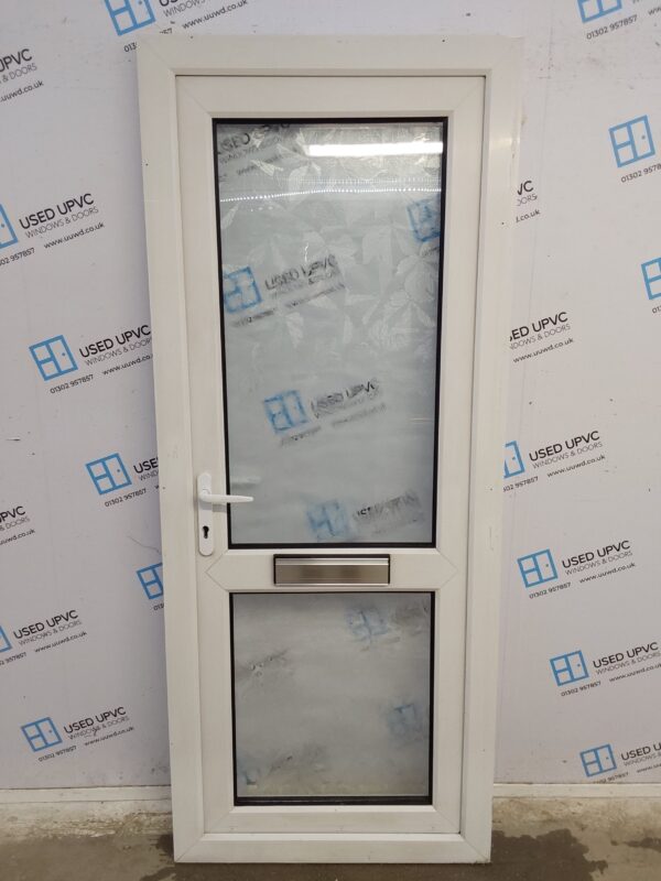 Used White Upvc Front Door 845mm x 2050mm 0032