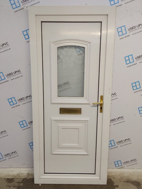 Used White Upvc Front Door 910mm x 2070mm 0045