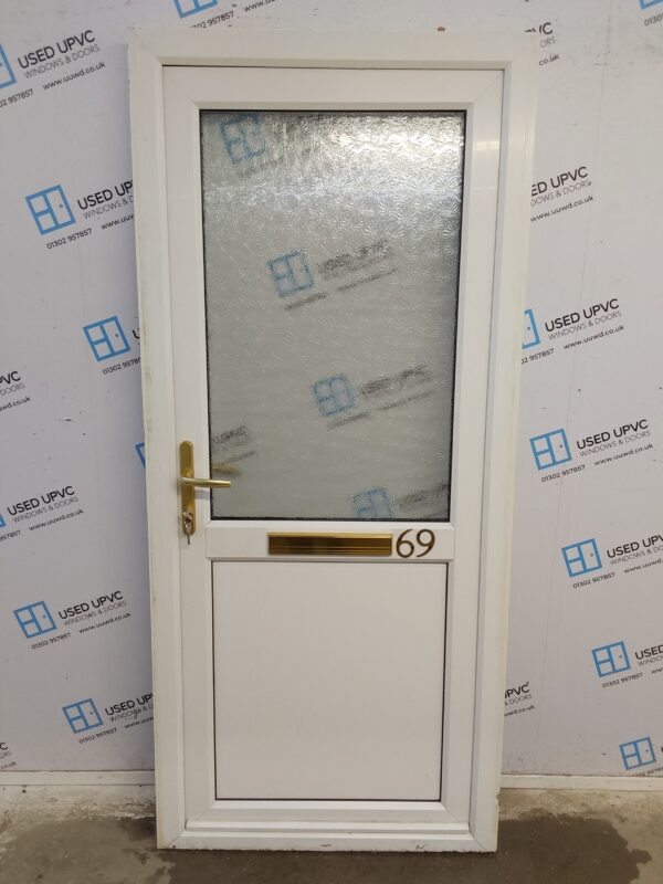 Used White Upvc Front Door 905mm x 2020mm 0313