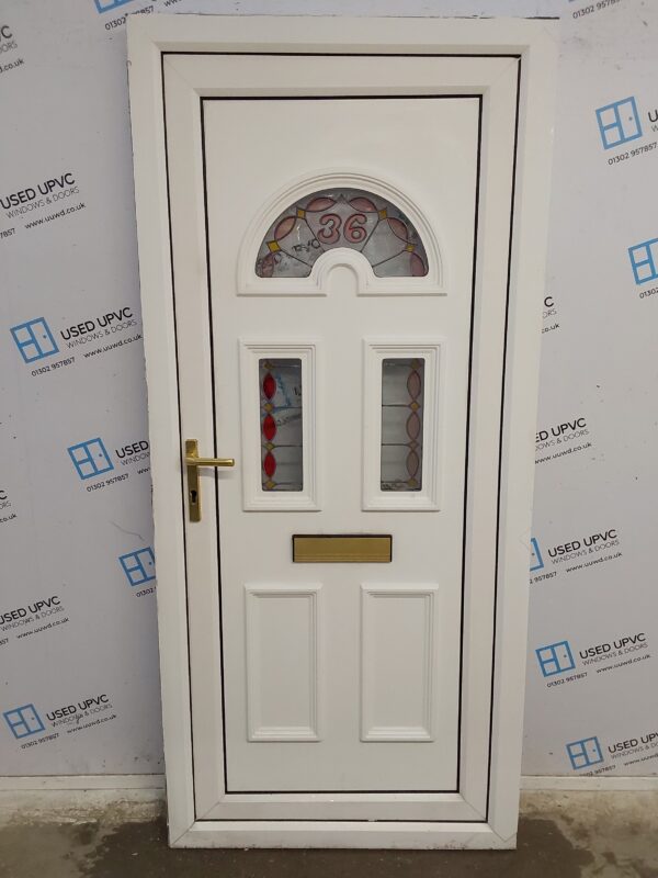 Used White Upvc Front Door 930mm x 2035mm 0565