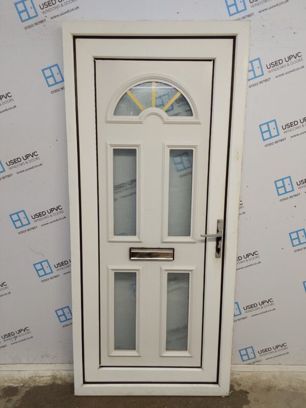 Used White Upvc Front Door 910mm x 2045mm C7D058