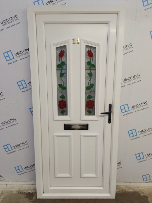 Used White Upvc Front Door 925mm x 2095mm C7D059