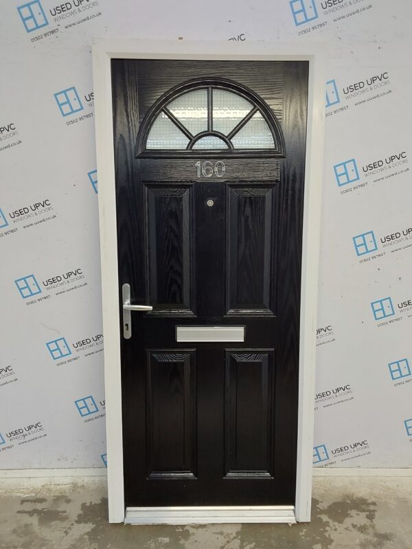 Used Black Composite Front Door 905mm x 2035mm C8D44