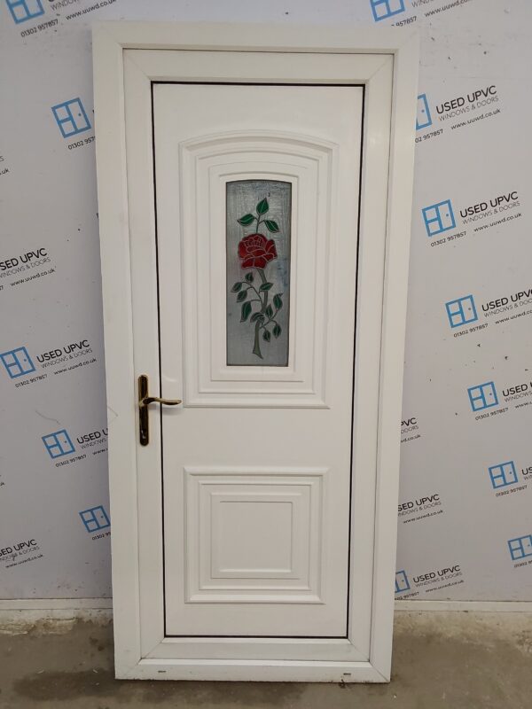 Used White Upvc Back Door 935mm x 2075mm 0550