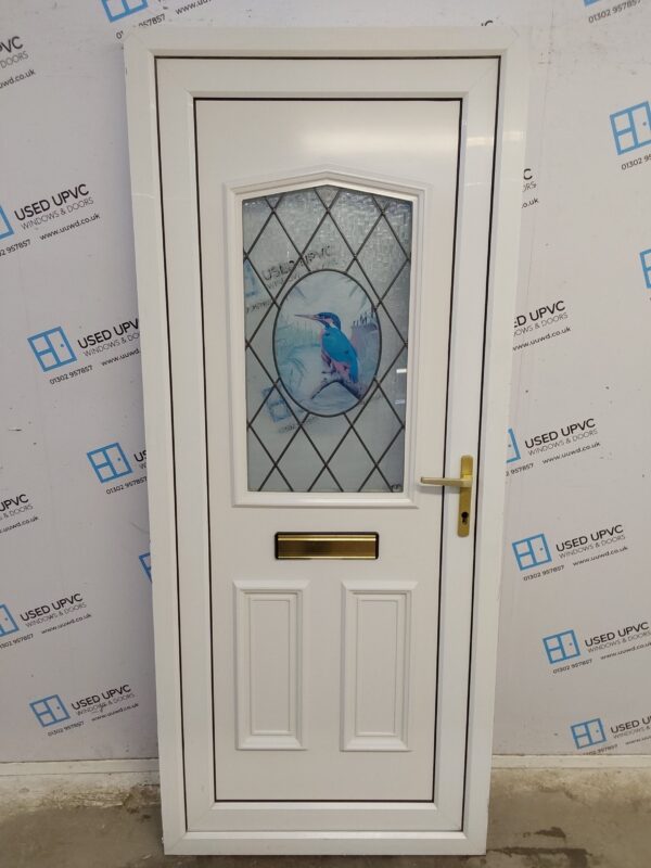 Used White Upvc Front Door 870mm x 2040mm 0486